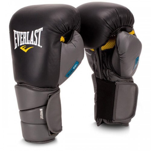 Боксерские перчатки Everlast Protex3 Leather (12oz) Черные