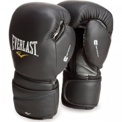 Боксерские перчатки Everlast Protex2 Leather (10oz) Черные