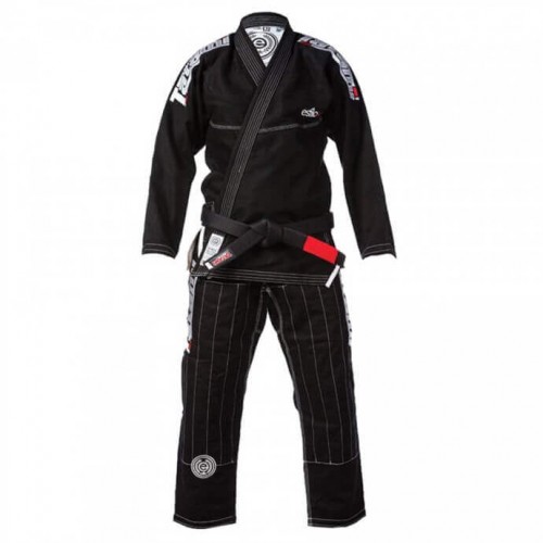 Кимоно детское для Бразильского Джиу-Джитсу Tatami Fightwear Kids Estilo Premier 5.0 (M4) Черное с белым