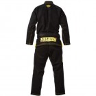 Кимоно детское для Джиу-Джитсу Tatami Fightwear Estilo Premier 5.0 (M4) Черное с желтым