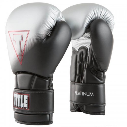 Боксерские перчатки TITLE Boxing Platinum Proclaim Training (12oz) Черные с серым