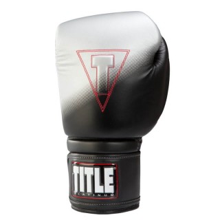 Боксерские перчатки TITLE Boxing Platinum Power Bag (12oz) Черные с серым