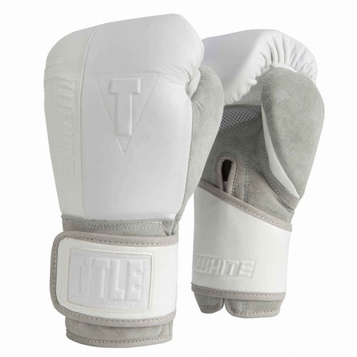 Боксерские перчатки TITLE WHITE Training Gloves (14oz) Белые