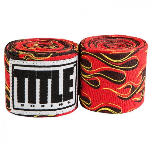 Бинты боксерские эластичные TTTLE Boxing Semi-Elastic Mexican 4,5м Flames